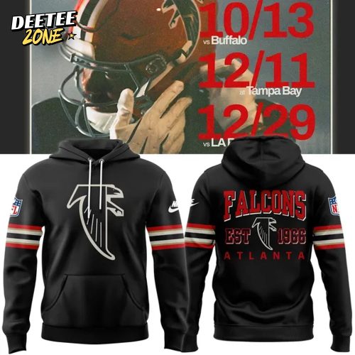 Atlanta Falcons Men’s Nike Black 2025 Throwback Hoodie