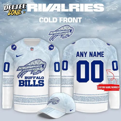 Buffalo Bills Rivalries Cold Front Custom Hockey Jersey