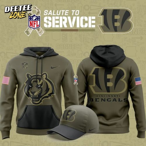 Cincinnati Bengals 2025 Salute to Service Limited Edition Camo Hoodie