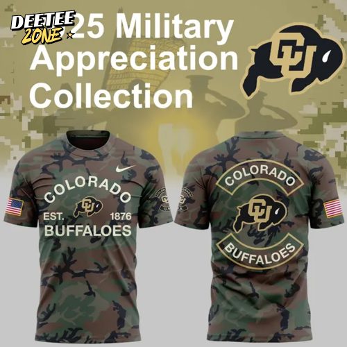 Colorado Buffaloes Football 2025 Military Appreciation T-Shirt
