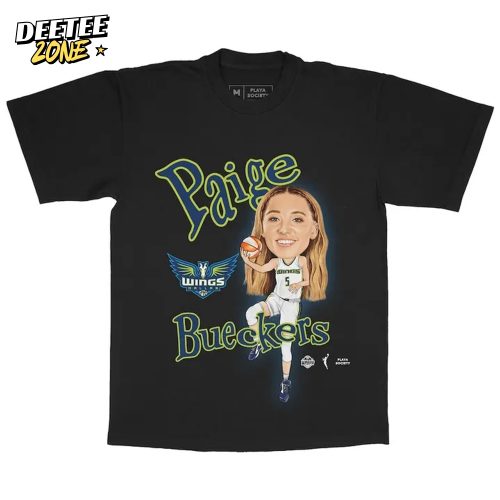 Dallas Wings Paige Bueckers Playa Society Black 2025 WNBA T-Shirt