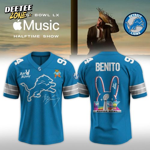 Detroit Lions x Bad Bunny Super B LX 2026-V-neck Short Sleeve Jersey
