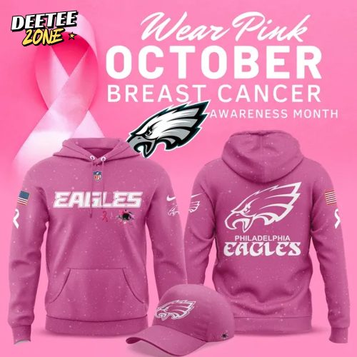 Exclusive Version Philadelphia Eagles Breast Cancer Awareness Pink Hoodie