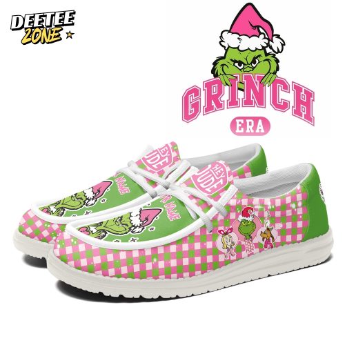 Gleammerch The Grinch x Christmas x Pink October Personalized Hey Dude Shoes For Men And Women Gleammerch The Grinch x Christmas x Pink October Personalized Hey Dude Shoes For Men And Women