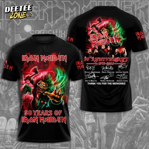 Iron Maiden 50th Anniversary 2025 3D Tshirt
