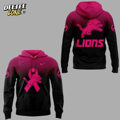 Limited Edition Lions Football Breast Cancer Hoodie