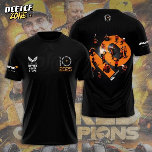 McLaren Formula 1 Team 2025 Constructors’ 10 Times 3D Tshirt