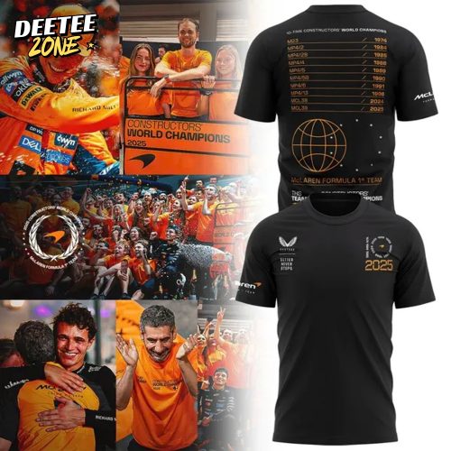 McLaren Formula 1 Team 2025 Constructors’ Champions Tee-Black