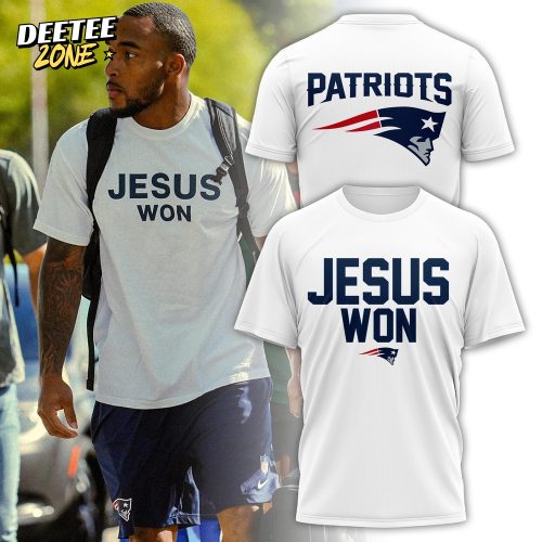 New England Patriots Jesus Won Tee