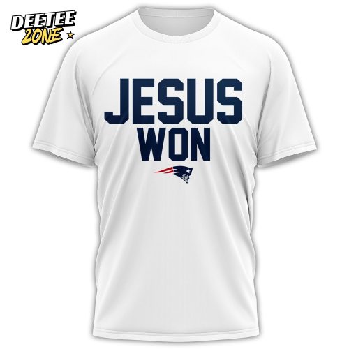 New England Patriots Jesus Won Tee