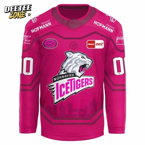 NuÃÂrnberg Ice Tigers Pinktober Ã¢ÂÂ NÃÂ¤mberch against Cancer 2025 Hockey Jersey
