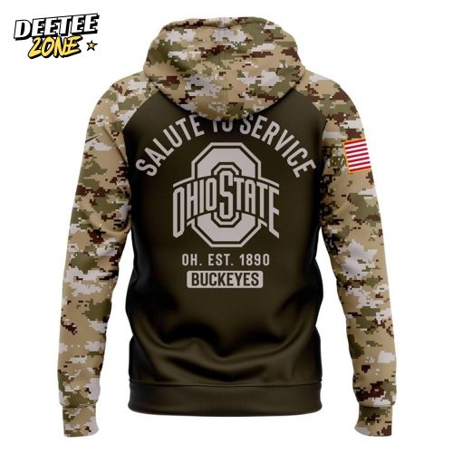 Ohio State Buckeyes Salute To Service 2025 Special Camo Hoodie