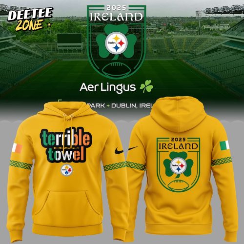 Steelers Ireland 2025 Dublin Game “Terrible Towel” Limited Edition Hoodie