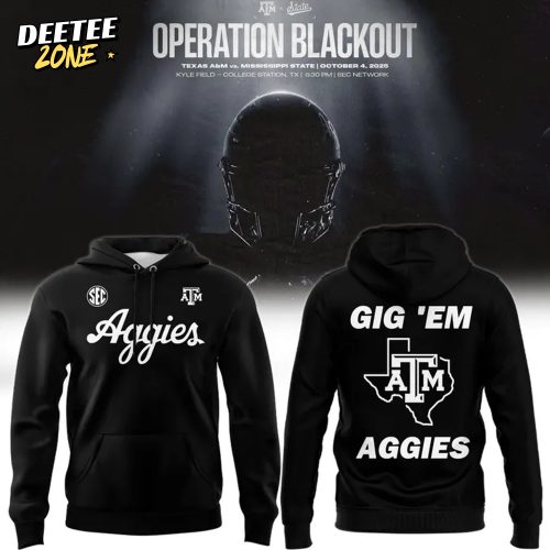 Texas A&M Aggies Dark Mode ‘Blackout’ Special Hoodie