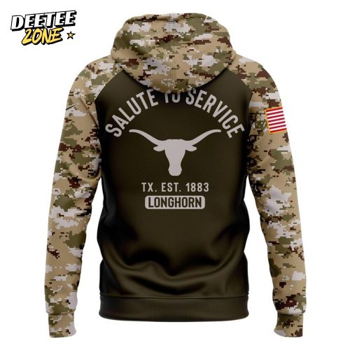 Texas Longhorns Salute To Service 2025 Special Camo Hoodie