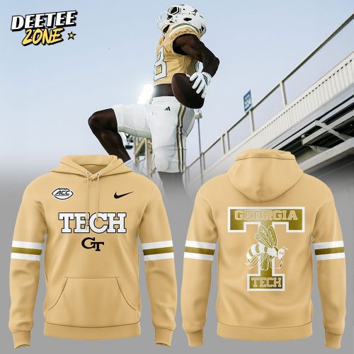 Georgia Tech Football Sting Em Gold Uniform 2025 Combo Hoodie