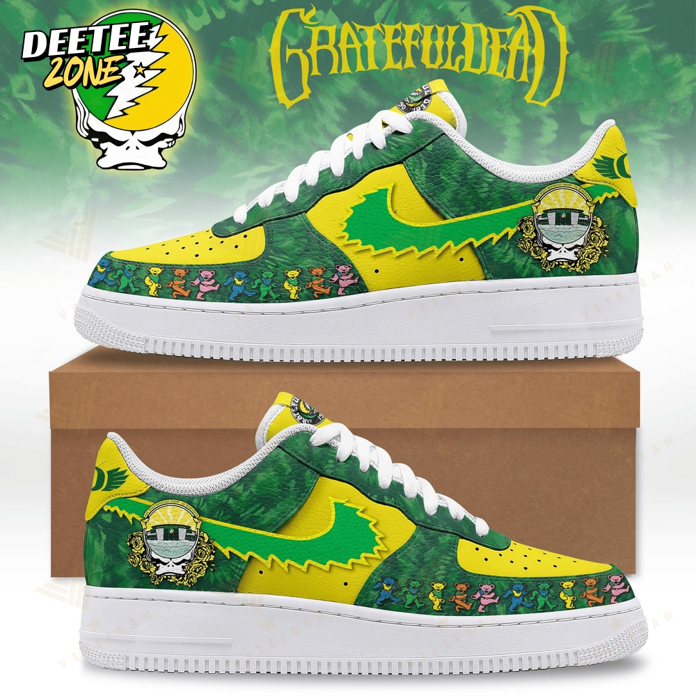 Greateful Dead Oregon Duck Grateful Ducks Nike Air Force One Shoes Greateful Dead Oregon Duck Grateful Ducks Nike Air Force One Shoes