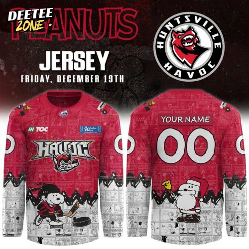 Huntsville Havoc Peanuts Night 2025 Custom Hockey Jersey