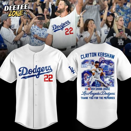 Limited Edition Jersey-Los Angeles Dodgers Thank You Clayton Kershaw-3D Baseball Jersey