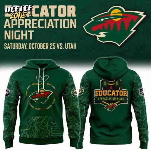 Men’s Minnesota Wild 2025 Educator Appreciation Night Limited Pullover Hoodie