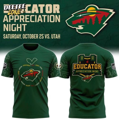 Men’s Minnesota Wild 2025 Educator Appreciation Night Limited T-shirt