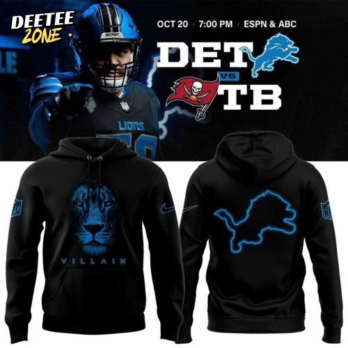 Men’s Nike Black Detroit Lions 2025 VILLAIN Hoodie