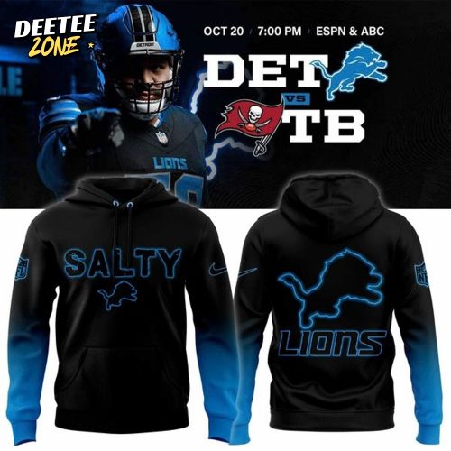 Men’s Nike Black/Blue Detroit Lions 2025 SALTY Hoodie