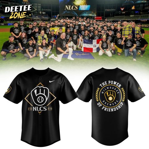 Milwaukee Brewers 2025 National League Division Series Champions Locker Room Black Jersey