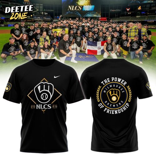 Milwaukee Brewers 2025 National League Division Series Champions Locker Room Black Tee