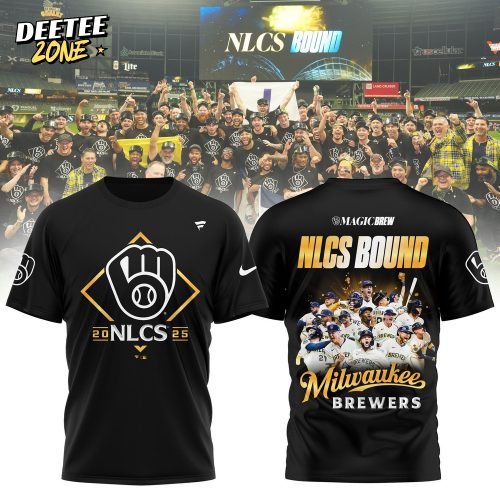 Milwaukee Brewers 2025 National League Division Series Champions Locker Room Black Tee v2