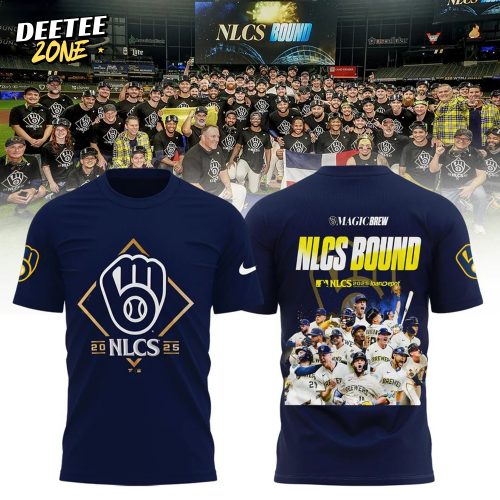 Milwaukee Brewers 2025 National League Division Series Champions Locker Room Navy Tee v2