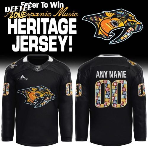 Nashville Predators 2025 Hispanic Music Heritage Custom Hockey Jersey