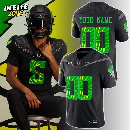 Oregon Ducks x Grateful Dead 60th Anniversary Custom Football Jersey