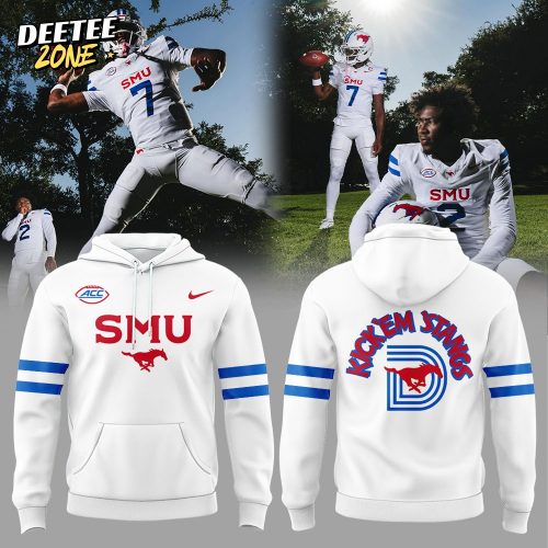 SMU Mustangs All White Uniform 2025 Special Hoodie