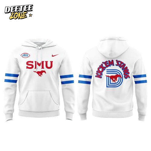 SMU Mustangs All White Uniform 2025 Special Hoodie