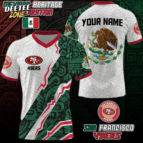 San Francisco 49ers x Mexican Heritage Celebration-V-neck Short Sleeve Jersey