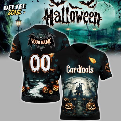 Special Edition 2025 Arizona Cardinals x Halloween-V-neck Short Sleeve Jersey