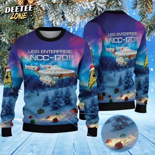 Star Trek NCC-1701 Christmas Knitted Sweater