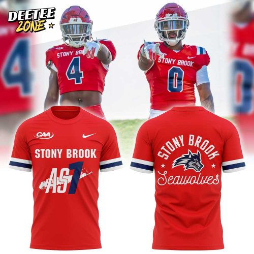 Stony Brook Football Red Out Uniform Combo Shirt
