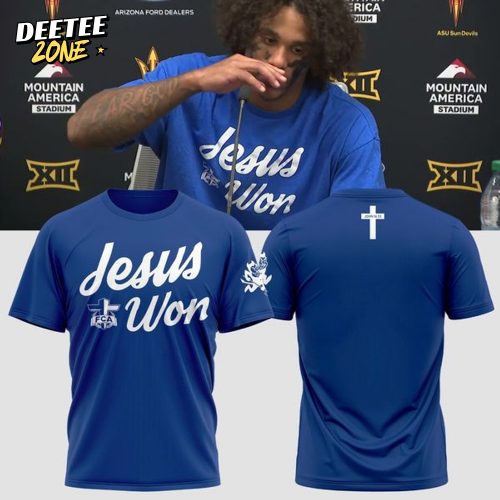Sun Devil Football Jesus Won Navy T-shirt