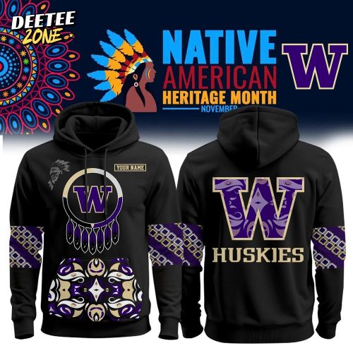 Washington Huskies x Native Amercan Hoodie Edition-3D Unisex Hoodie