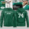 “A TRUE JET 74” hoodie honoring Nick Mangold, legend of the New York Jets for fans