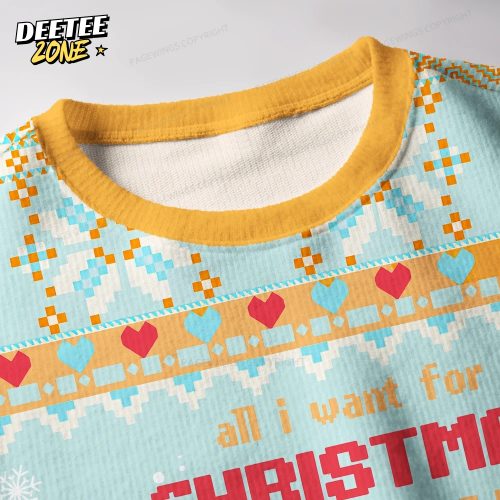 All I Want For Christmas Is Books Unisex Ugly Knit Christmas Sweater