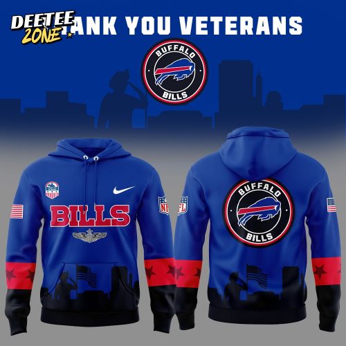 B Bills Veterans Day Game Unifrom Combo Hoodie