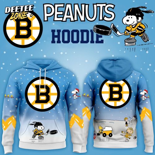 Boston Bruins x Peanuts Hoodie Christmas Limited Edition-3D Unisex Hoodie