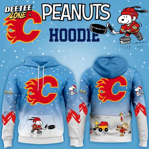 Calgary Flames x Peanuts Hoodie Christmas Limited Edition-3D Unisex Hoodie