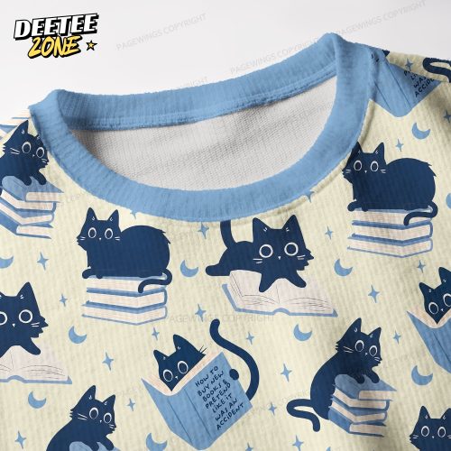 Cat Reading Unisex Ugly Knit Christmas Sweater