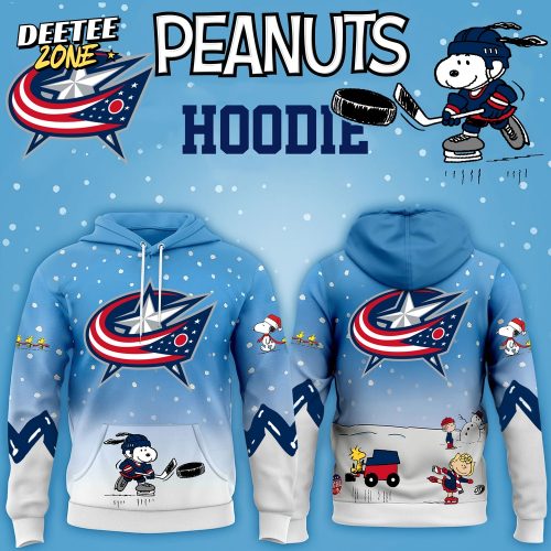 Columbus Blue Jackets x Peanuts Hoodie Christmas Limited Edition-3D Unisex Hoodie