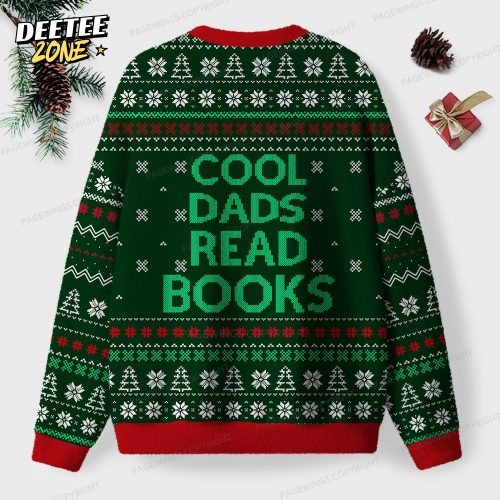 Cool Dads Read Books Unisex Ugly Knit Christmas Sweater