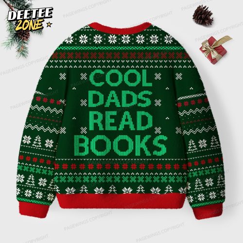 Cool Dads Read Books Unisex Ugly Knit Christmas Sweater